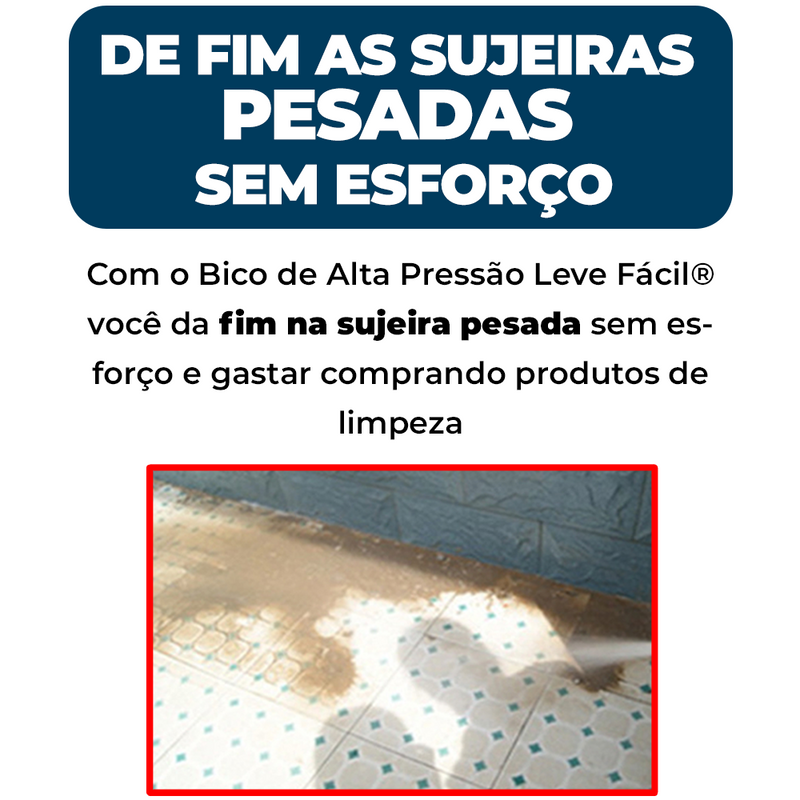 Bico de Mangueira Alta Pressão Leve Fácil® - Três Níveis de Jato